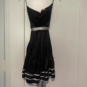 Ruby Rox Black Dress with Silver Trim